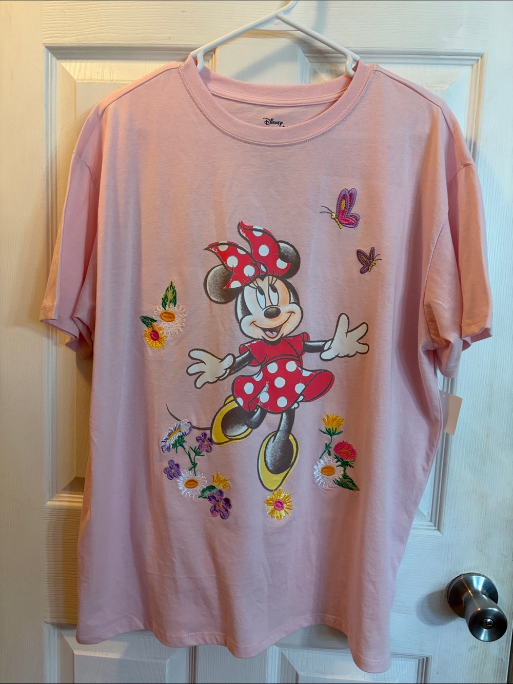 Disney Pink Minnie Mouse Floral Graphic Tee